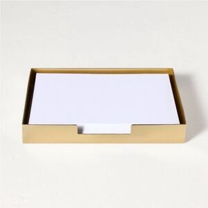 Hearth & Hand Gold Brass Tray with Notecards